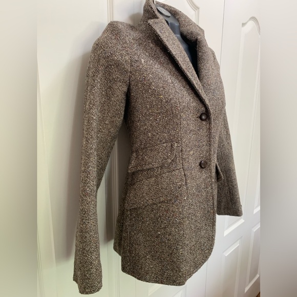 Vintique Tweed 24” Waist all Wool Lined Skirt and 2 button Pockets Jacket Suit - Picture 1 of 16